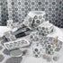 Avanti Linens - Covered Jar, Countertop Organizer, Stylish Home Decor (Dotted Circles Collection) White...