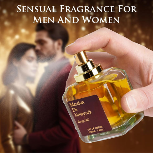 Mession de New York Rouge 540 Eau De Parfum for Men and Women - Saffron & jasmine as top notes - Base of Cedar & Fir Resin - Fragrance Choice for ...