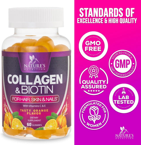 Collagen Peptides - Hair Supplements for Hair Growth Support Women & Men with Biotin Vitamin C, Naturally Support Joint Health & Hair, Skin, & Nai...