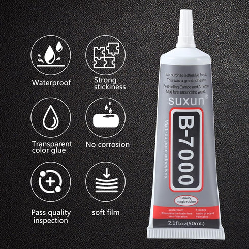 B7000 Rhinestone Glue for Crafts DIY 50ml Multi-Function Clear Jewelry Glue for Jewelry Making Super Adhesive for Phone Screen Repair(2.1 FL.OZ)...