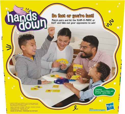 Hands Down Game, Fast-Paced Hand-Slapping Kids Game, Fun Family Card Game for Ages 6 and Up, Game for 3-4 Players...