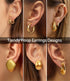 LIGHTWEIGHT Gold Earrings Hoops Set 9 Pairs 14k Gold Plated Hoop Earrings for Women - Hypoallergenic, Abstract Statement Huggie Hoops, light weigh...
