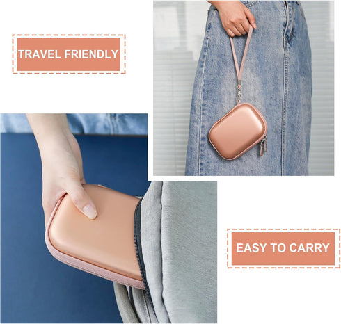 Hard Carrying Case for KODAK Step Color Instant Photo Printer, Wireless Bluetooth Portable Smartphone Printer, Zipper Mesh Pocket for USB Cable, P...