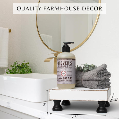 KIBAGA Decorative Wood Riser For Your Kitchen or Bathroom Farmhouse Decor - Beautiful Pedestal Stand Uniquely Displays Your Decorations - The Perf...