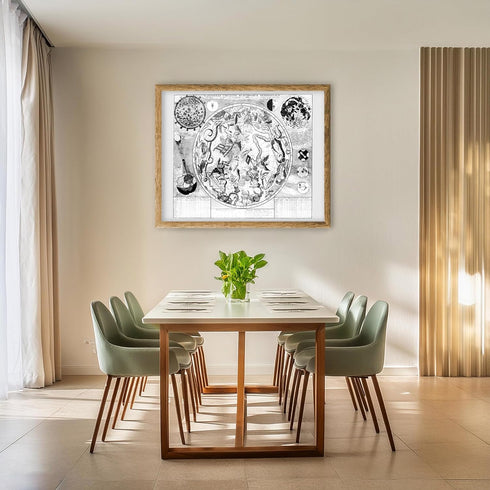 Posterizer 1 pcs-The Northern Hemisphere-Celestial Maps-Astrology & Zodiac Art-Astronomy & Celestial Art-Gift for Steampunk and Astrology Lovers- ...