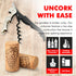 Chef Craft Select Waiters Corkscrew with Foil Cutter and Bottle Opener, 5 inches in Length, Stainless Steel/Black...