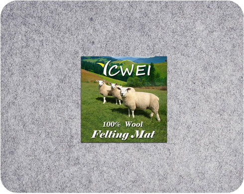 YCWEI YCWEI Needle Felting Pad,100% Natural Wool Needled Felting Mat, 5 x 6 x 1 inch Eco-Friendly Felting Block, Thick and Firm Needle Felting Bas...