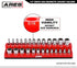 ARES 70232-26-Piece 1/4-Inch SAE Magnetic Socket Organizer - 13 Standard Size and 13 Deep Size Socket Holder - Keeps Your Tool Box Organized...