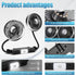 Car Fan, 12V Cooling Fans for Backseat with Little Night Light, Headrest 360° Rotatable Dual Head Back Seat Fan 3 Speed Adjust Vehicles Rear Seat ...