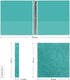 1 Inch Binder 3 Ring Glitter Binder for School Supplies, Fashion View Binders, Glitter Teal...