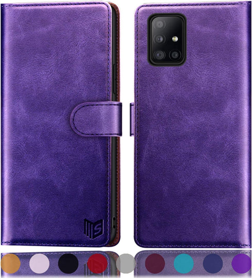 SUANPOT for Samsung Galaxy A71 5G (Non 4G Version) Leather Wallet case with RFID Credit Card Holder Flip Folio Book Phone case Cover for Samsung A...