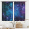 Cinbloo Galaxy Kitchen Curtains Out Space Wall Art Rod Pocket 27.5W x 39L Inch Blue Nebula Universe Room Decor Starry Star Fantasy Night Sky Print...