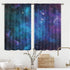 Cinbloo Galaxy Kitchen Curtains Out Space Wall Art Rod Pocket 27.5W x 39L Inch Blue Nebula Universe Room Decor Starry Star Fantasy Night Sky Print...