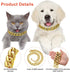 2 Pieces Dog Link Chain Gold Necklace Chain for Dogs ABS Plastic Dog Golden Collar Chain Puppy Costume for Dogs (10 Inch (25+7 cm))...