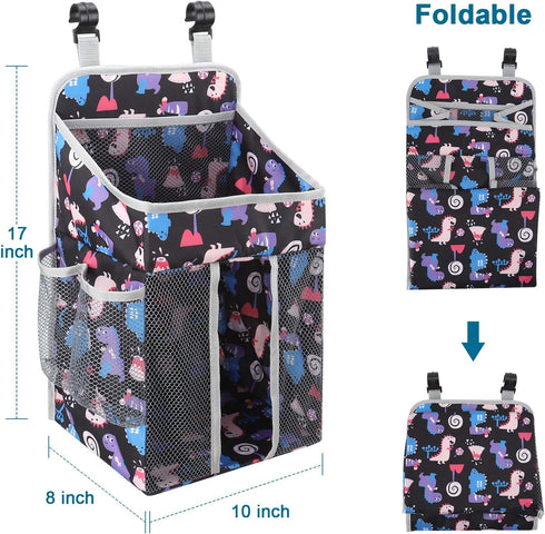 Accmor Hanging Baby Diaper Caddy Organizer, Diaper Stacker, Baby Crib Hanging Classified Storage Bag Organizer for Changing Table, Crib, Playard o...