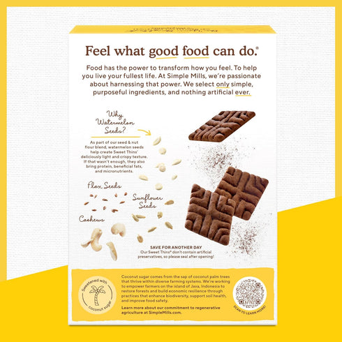 Simple Mills, Chocolate Brownie Cookies Thins, 4.25 Ounce...