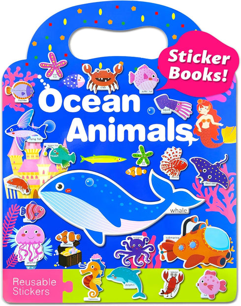 Benresive Puffy Reusable Sticker Books for Toddlers 2-4 Year, Fun Sticker Books for Toddlers 1-3, Toddler Sticker Book Age 2-4, 32 Pcs Toddler Tra...