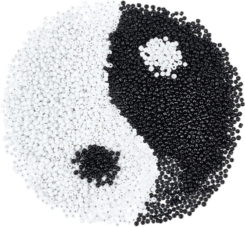 PH PandaHall 4400 pcs 8/0 Glass Seed Beads, 3mm Seed Beads Round Mini Spacer Bead Waist Bead for Earring Bracelet Pendants Jewelry DIY Craft Makin...
