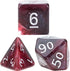 Gate Keeper Games and Dice: Aether Dice: Plague - 7pc RPG Set, Black, Red & White Swirled w/ Holographic Glitter, 7 Resin Dice for Role Playing Ga...