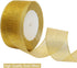 50 Yards Gold Glitter Ribbon 1 1/2 Inch, Sparkly Width Solid Fabric Ribbon for Gift Wrapping, Crafts, Holiday Wedding Birthday Party Decoration Fl...