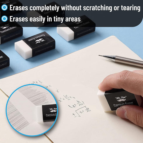 Mr. Pen- Pencil Eraser, 8 Pack, White Erasers, Erasers for Artists, Artist Eraser, Drawing Erasers for Sketching, Large Eraser, Pencil Erasers, Ar...