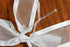 White Pre-Tied Organza Bows with Twist Ties. Pack of 12 Satin-Edged Fabric Bows Made of 1-1/2" Ribbon. Bow Measures 4" Wide (12, White)...