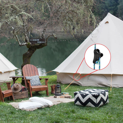 12Pack Rope Tensioner Ultralight Guyline Tensioners Adjuster Tent Rope, Rope Tightener for Tents & Tarps Paracord Ultralight Backpacking Gear, fit...