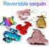 Outee Sequin Keychain 15 Pcs Flip Sequin Keychain for Mermaid Tail Clover Cat Animals Shape Christmas Gift Party Favors for Kids Adults Party Favo...