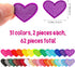 Heart Iron On Patches, 31Pcs Mini Heart Iron On Decal Colorful Heart Patch Ironable Patches Embroidered Sew On Heart Patches Appliques for Clothes...