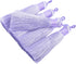 KONMAY 10pcs 3.4''(8.5cm) Handmade Imitation Silk Tassels with Hanging Loop for Jewelry Making (Lilac)...