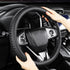Black Steering Wheel Cover?with Woven Pattern ?Anti-Slip, Safety, Soft, Breathable, Adaptable to 14.5-15 inches Steering Wheel...