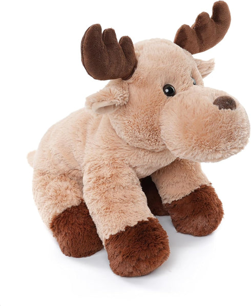Adorable Caribou Furry Reindeer Elk Moose Stuffed Animals Plush Toy for Kids Babies Boys Birthday Bedtime Decor, 13" Super Soft Brown...