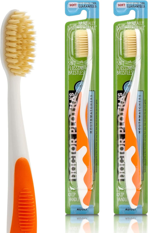 MOUTHWATCHERS Dr Plotkas Extra Soft Flossing Toothbrush Manual Soft Toothbrush for Adults | Ultra Clean Toothbrush | Good for Sensitive Teeth and ...