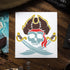 FINGERINSPIRE Pirate Skull Stencil 11.8x11.8 inch Skull Drawing Painting Stencils Plastic Pirate Cross Knife Pattern Stencil Reusable Stencils for...