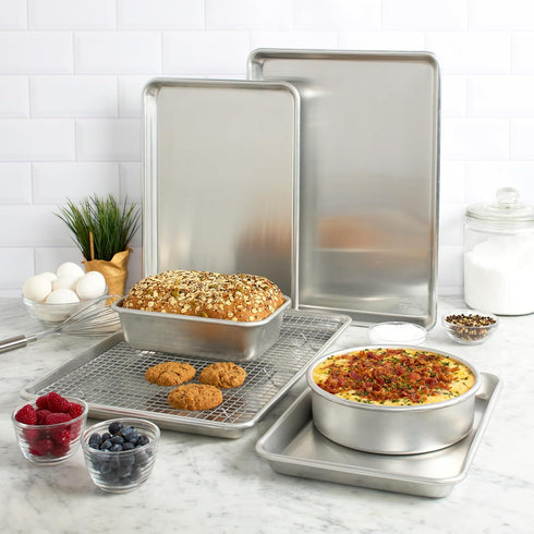 Chigcago Metallic Recyled Aluminum Small 9x13 Baking Sheet, Made With Recylced Aluminum, Perfect For Everyday Baking And Roasting Use...
