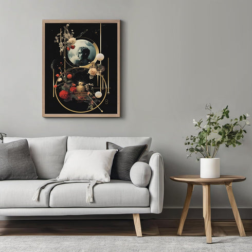Posterizer 1 pcs-romantic chic vintage surreal collage-Romantic Art-Retro Art-Gift for Couples boyfriend girlfriend Husband Wife-Gift for Art Love...