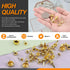 Rustark 500PCS 5 Sizes Brass Paper Fasteners Round Brads Fasteners Assortment Kit Mushroom Head Paper Fasteners Brass Metal Brads Scrapbooking Dec...