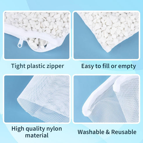 10 Pcs Bags for Aquarium, Reusable Fine Mesh Bag 7.9 x 5.9 Inch Aquarium Filter Media Bags Filter Media Activated Carbon Fish Tank Resins Filter...