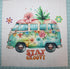 Fabric Panel 14"x14" Hippie Van Stay Groovy 100% Cotton Quilting Panel Square AM1448...