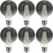 FLSNT Globe LED Edison Bulbs, 5000K Daylight G25 LED Light Bulbs, 4W(40W Equivalent), E26 Base, 300LM, CRI82+, Smoky Grey Glass, 6 Pack...
