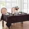 Elrene Home Fashions Caiden Elegance Damask Waterproof, Stain & Wrinkle Resistant Fabric Tablecloth, 52" x 52" Square, Black...