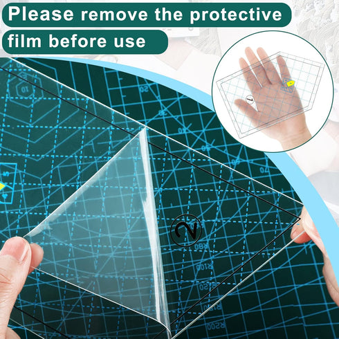 Quilting Template Set Acrylic Cutting Templates for Quilting Sewing Machine Ruler DIY Hand Patchwork Quilt Templates Ruler for Cut Mats 9 x 9 Inch...