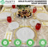 Party Bargains Disposable Hammered Cutlery Soup Spoons, 40 Count, Gold, Heavy Duty Plastic Flatware Cutlery Utensils, Excellent for Weddings, Birt...