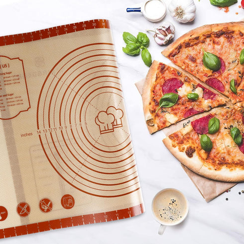 26x16 Inch Extra Thick Silicone Baking Mat with Measurements, Non-slip and Reusable - For Cookies, Bread, Pastry...