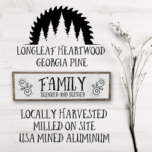 Family Wood Signs (Medium - Wood And Metal, Family - Blended And Blessed)...
