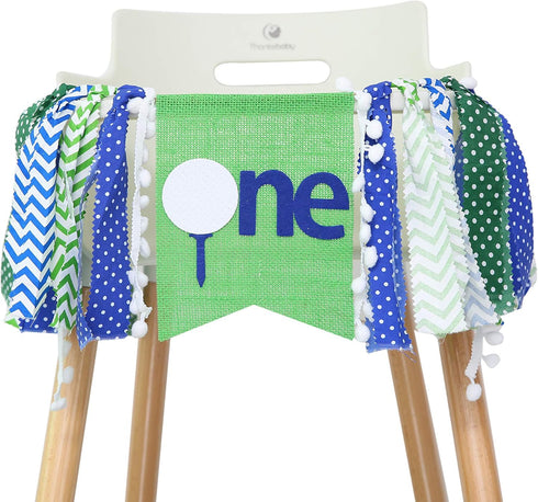 Golf High Chair Banner for 1st Birthday - First Birthday Decoration for Baby's,The First Gift for The Birthday Party,Photo Props For Birthday Part...