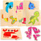 8pcs Wooden Puzzles for Toddlers 1-3, Toddler Puzzles Ages 2-4, Montessori Toys for 1-3+ Years Girl Boy, Sea Animal Puzzle for Kids, Jigsaw Puzzle...