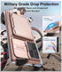 for Samsung Galaxy S23 Ultra Case with Card Holder (4-5 Cards) & Slide Lens Cover & Kickstand, Rugged Anti-Drop Wallet Phone Case Cover Compatible...