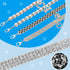 4 Pcs Pearl Dog Collar Necklaces Small Dogs Cats Rhinestones Collar Necklace Set, Crystal Pet Puppy Dog Necklace Adjustable Dog Jewelry for Pet Sm...