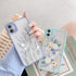 Ownest Compatible for iPhone 11 Case for Flower Clear Frosted PC Back Floral Girls Woman and Soft TPU Protective Silicone Slim Case for iPhone 11-...